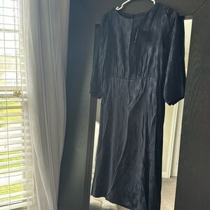 Navy Express below knee dress